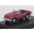 MG B Roadster 1964 red 1/76 OXFORD NEW+boxed  #7608 instant wheels