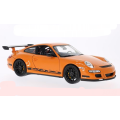 Porsche 911 GT3 RS (997) orange 1/18 Welly NEW+BOXED  #8048 instant wheels