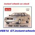 Audi Quattro 1981 silver 1/18 SunStar NEW+boxed FREE delivery  #8816 instant wheels