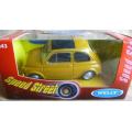 FIAT nuova 500 1959 orange-mustard 1/43 Welly NEW+boxed  #4997 instant wheels