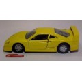 Ferrari F40 1989 Shell Collezione yellow 1/43 Maisto NEW+boxed #4404 instant wheels