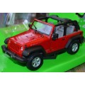 Jeep Wrangler 2007 red 1/24 Welly NEW+boxed  #2173 instant wheels