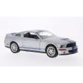 Shelby (Ford) GT 500 2007 silver w. blue stripe 1/24 RoadSignature NEW+boxed  #2188 instant wheels