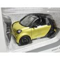 Smart fortwo Cabriolet 2015 black+yellow 1/18 Norev NEW+boxed  #8999 instant wheels