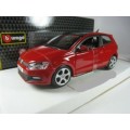 Volkswagen Polo V GTI Mk.5 2012 red 1/24 Bburago NEW+boxed  #2199 instant wheels