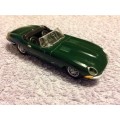 Jaguar `E`-type 1961  British Racing Green 1/43 IXO NEWinBlister  #5261 instant wheels