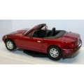 Mazda MX-5 (Miata) 1989 burgundy Motormax 1:24 NEW+boxed  #2219 instant wheels