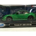 Porsche 911 (997) GT3-RS 2007 green 1/24 Welly NEW+boxed  #2237 instant wheels