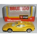 Ferrari Testarossa 1984 yellow 1/43 Bburago/Italia NEW+boxed  #4083 instant wheels