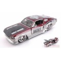 Ford Mustang GT 1967 (HDavidson silver+red) 1/24 Maisto NEW+boxed  #2249 instant wheels