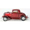 Ford Coupe 1932 red-met 1/24 Motormax NEW+boxed  #2253 instant wheels
