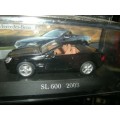 Mercedes-Benz SL 600 (R230) open cabrio 2003 black 1/43 IXO NEW+boxed #5384 instant wheels