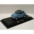 Fiat 500 1957 blue, soft sliding roof 1/43 IXO NEW+showcased FREE Delivery #5374 instant wheels
