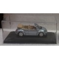 Volkswagen New Beetle Cabrio 1998 silver 1/43 Maisto NEW+showcased #5474 instant wheels