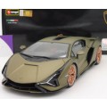 Lamborghini Sian FKP 37 2019 olive-gold-matte 1/18 Bburago NEW+boxed #8355 instant wheels