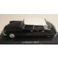 Citroen DS19 1963 black+white 1/43 IXO/DelPrado NEWinBlister  #5257 instant wheels