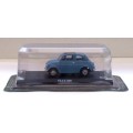 Fiat 500 1957 blue 1/43 IXO NEWinBlister  #4140 instant wheels