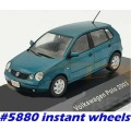 VOLKSWAGEN POLO 2003 turquoise-green 1/43 IXO-Altaya NEW+boxed FREE Delivery #5880 instant wheels