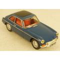 MGB GT softtop sunroof 1965 blue 1/43 Dinky Toys NEW+boxed *4986 instant wheels