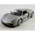 Porsche 918 Spyder (closed) 2015 silver 1/24 Welly NEW+boxed  #2147 instant wheels