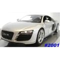 Audi R8 Coupe V10 2007 silver+carbon 1/24 Welly NEW+boxed  #2001 instant wheels