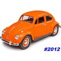 Volkswagen Beetle 1967 orange Road Signature 1/24 Welly NEW+boxed  #2012 instant wheels