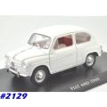 Fiat 600D 1960 white 1/24 IXO NEWinShowcase  #2129 instant wheels