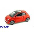 Fiat 500 2007 dk.orange-metallic 1/24 Bburago NEW+boxed  #2130 instant wheels
