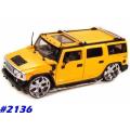 Hummer H2 Custom SUV 2009 yellow 1/24 Jada NEW+boxed  #2136 instant wheels