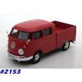 Volkswagen T1 double-cab pick-up 1959 red 1/24 Motormax NEW+boxed #2153 instant wheels