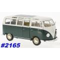 Volkswagen T1 Sambabus 1963 dk.green+white 1/24 Welly NEW+boxed  #2165 instant wheels