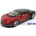 Bugatti-Chiron Le Patron 2016 red+black 1:24 Welly NEW+boxed  #2175 instant wheels