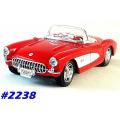 Chevrolet Corvette 1957 red+white 1:24 Welly NEW+boxed  #2238 instant wheels