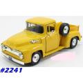 Ford F-100 Pick-up 1955 yellow 1/24 Motormax NEW+boxed  #2241 instant wheels