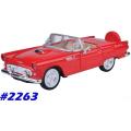 Ford Thunderbird conv. 1956 red 1/24 MotorMax NEW+boxed  #2263 instant wheels