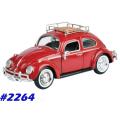 Volkswagen Beetle 1966 red 1/24 MotorMax NEW+boxed  #2264 instant wheels