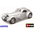 Bugatti Atlantic 1936 silver 1/24 Bburago NEW+boxed   #2292 instant wheels