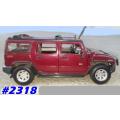 Hummer H2 SUV 2009 dk.red 1/27 (18cm length) Maisto NEW+reblistered  #2318 instant wheels