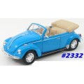 Volkswagen Beetle Cabriolet 1959 lt.blue 1:24 Welly NEW+boxed  #2332 instant wheels