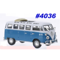 Volkswagen T1 Samba Bus 1962 open fldg roof blue+white 1/43 RdSign NEW+boxed  #4036 instant wheels