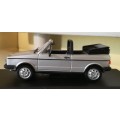 Volkswagen Golf 1 GLS Cabriolet 1979 silver 1/43 IXO/Hachette NEW #6033 instant wheels