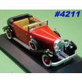Hispano Suiza H6C 1934 red 1/43 IXO NEW+boxed  #4211 instant wheels