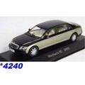 Mercedes-Benz Maybach62 Luxury 6L twinTurbo 2003 black+silver 1:43 IXO NEW+boxed*4240 instantwheels