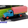 Opel Blitz 1,75t truck 1952/60 blue (tarp) 1/43 IXO NEW+boxed  #4495 instant wheels