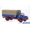 MAN 13-168 H, 1975 lt.blue  tarped 1/43 IXO NEW+boxed  #4942 instant wheels