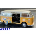 Volkswagen T2 (Hippie-)Bus 1972 yellow 1/43 Welly-Nex NEW+boxed  #5331 instant wheels