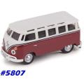 Volkswagen T1 Samba Bus 1962 dark-red 1/43 Cararama NEW+boxed  #5807 instant wheels