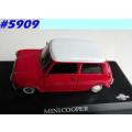 Mini Cooper 1968 red/white 1/43 IXO NEW on base+reblistered  #5909 instant wheels