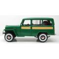 Willys Jeep Stationwagon 1955 green-met 1/18 Rd.Legends-Yat Ming NEW+boxed  #8046 instant wheels