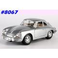 Porsche 356B Coupe 1961 silver 1/18 Bburago NEW+DeLuxe-showcased  #8067 instant wheels